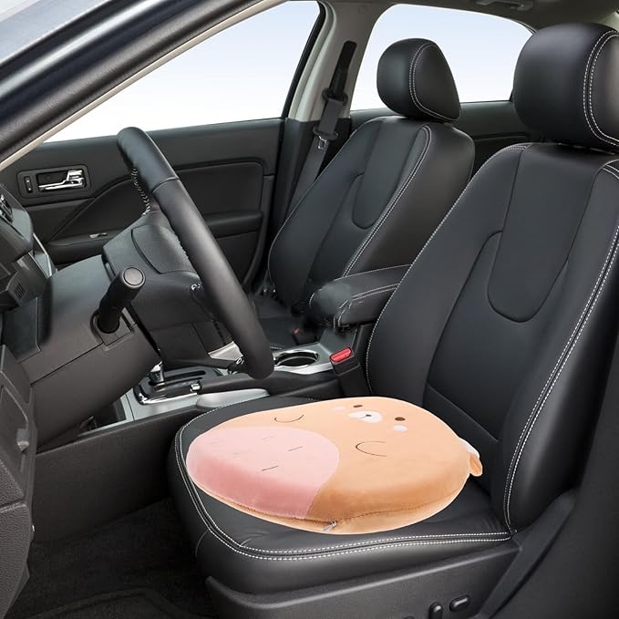 Memory Foam Car Seat Cushion with Lumbar Support Pillow for Driving and Office Chair Use, Ergonomic Back Support Pad for Long Sitting Comfort and Posture Improvement