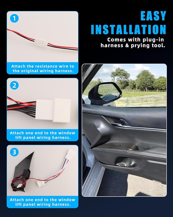 Blue LED Inner Door Handle Bowl Mood Light for 2018 2019 2020 2021 2022 2023 2024 Camry, Classy Interior Illumination, Decorative Interior Mood Lighting, 4PCS