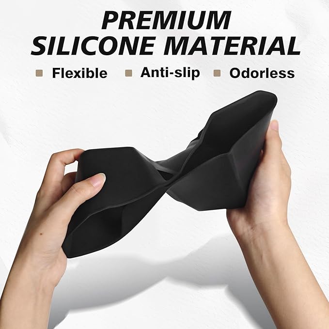 Muslogy Center Console Front&Rear Cup Holder Inserts Compatible with 2024 2025 2026 Toyota Tacoma Accessories Middle Console and Rear Armrest CupHolder Silicone Rubber Organizer 2PCS Set