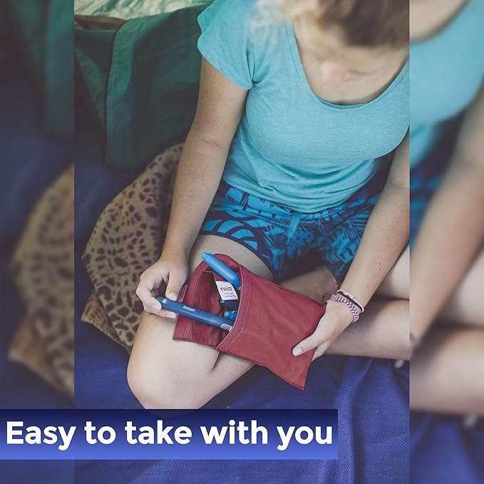 FRIO Cooling Wallet - Insulin Cooler for 45+ Hours of Stress Free On The Go - Burgundy - Large