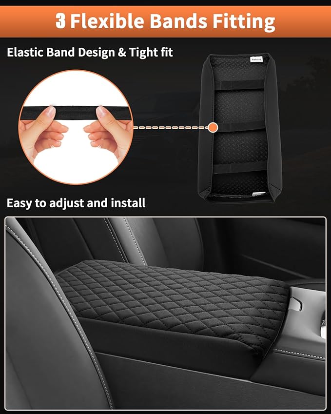 Shademax Custom for 2026 2025 Murano Center Console Cover Armrest Cover for Nissan Murano Accessories 2025 Arm Rest Cushion Pad Leather Middle Console Cover Armrest Seat Box Protector Anti-Scratch