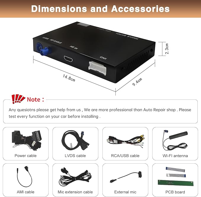 for Audi A4/A5/Q5 Wireless Carplay/Android Auto Retrofit Kit Decoder Plug and Play Upgrade Box for A5/A4/Q5 with 2G MMI System 2009-2015