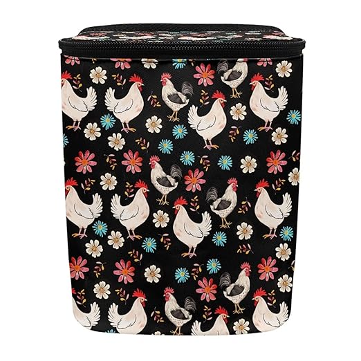 BIGCARJOB Hippie Boho Chicken Car Garbage Can Hanging Trash Bag for Back Seat Auto Interior Storage Bags Car Trash Interior Accessories for Mens Womens