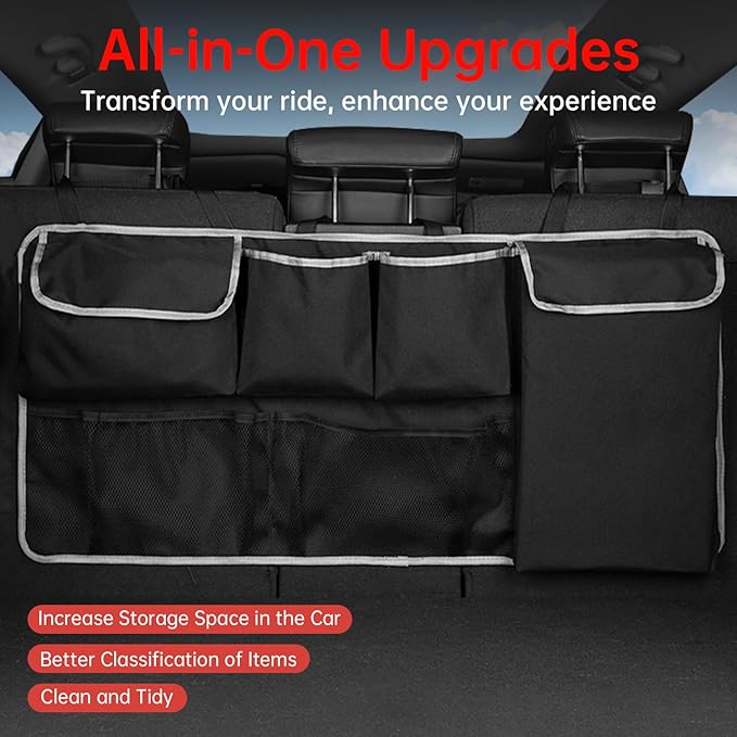 Zekrom Car Trunk Organizer, Car Back Seat Trunk Organizer, Car Trunk Hanging Bag Organizer Storage Backseat for Jeep 2000-2024 Accessories