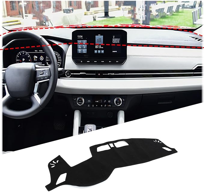 Dash Mat Dashboard Cover for M-itsubishi Outlander 2023 2024 Accessories, Dash Cover Mat Pad Carpet Non-Slip Dashboard Cover Mat Sun Protection (with HUD)
