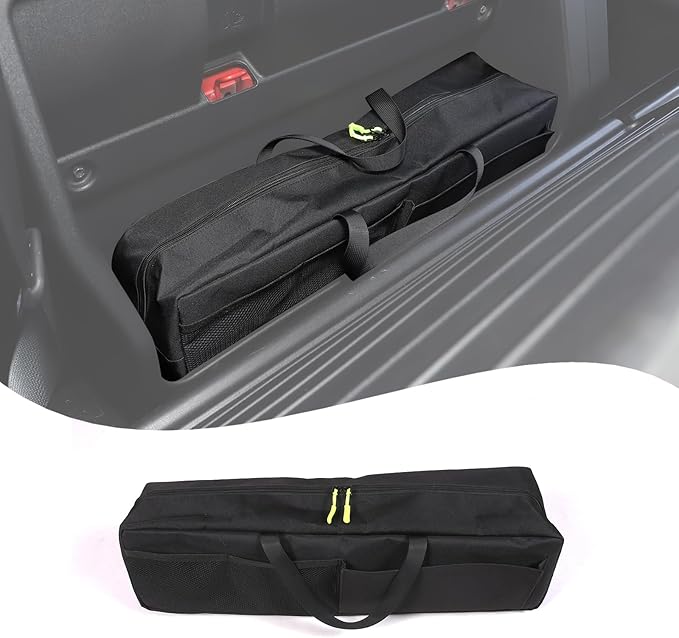 Lcojicep Car rear seat hidden storage bag Compatible with Tacoma 2016-2024 Oxford Cloth Car back seat back storage bag Accessories (1Pcs)