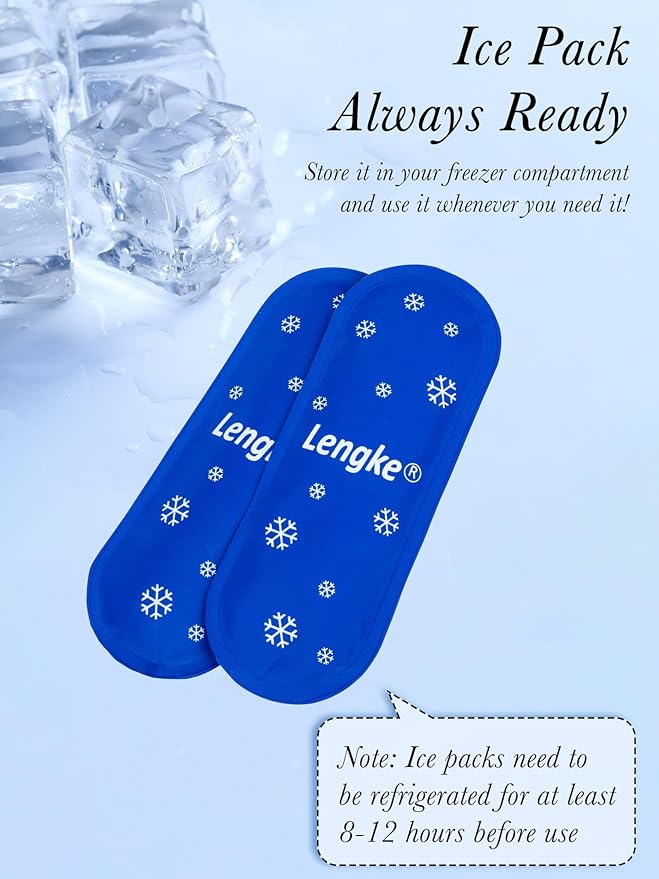 2PCS Ice Packs for Insulin Cooler Travel Case, Reusable Ice Packs for Travel, Small TSA Approved Travel Ice Packs by LengKe