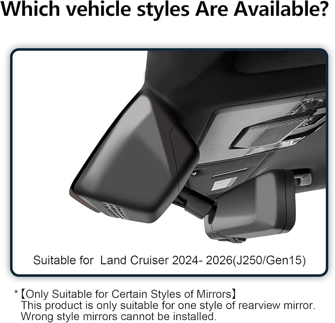 Mangoal Front 4K & Rear 1080p Dash Cam Custom fit for Toyota Land Cruiser 2024 2025 2026 (J250/Gen15), Integrated OEM Look, UHD 2160P Video, App & WiFi, Easy to Install, GPS x1, 128GB Card