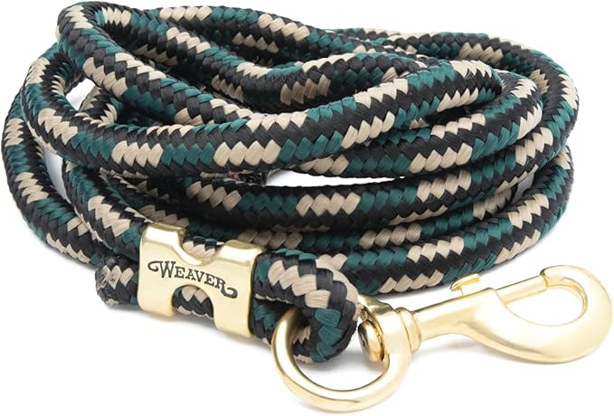 Weaver Equine Performance Lead Rope, Long Horse Lead Rope with Quick Halter Attachment, Soft Comfort Grip, Barn Horse Tack for Daily Use & Showing