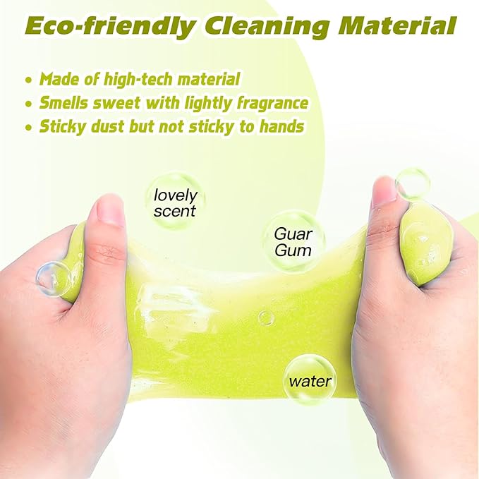 x xotic tech Car Cleaning Gel for Car Detailing Putty Interior Cleaner Slime Reusable Auto Detail Tools Supplies Accessories Valentines Day Gifts for Him Her Men Women Stocking Stuffers Yellow 2 Pack