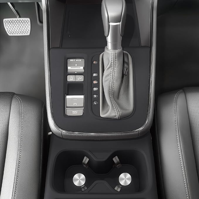 Silicone Gear Shift Panel Trim Cover for 2025 2026 Honda CRV Accessories Anti-Scratch Center Console Water Cup Holder Wireless Charging Protector Pad with CR-V 2023 2024(Not for Hybrid)-Black