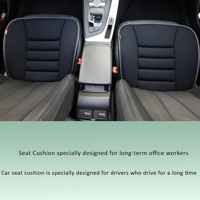 Car Seat Cushion Pad for Driving, Chair Cushion for Office/Truck with Memory Foam, Seat Cushion Comfortable and Durable Black
