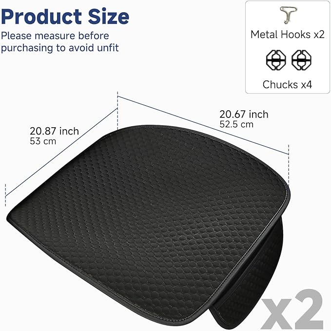 West Llama Car Seat Covers for Summer,Ice Silk Bottom Seat Covers for Cars Include 2 Piece Front Driver Seat Pad Mat Universal Fits 90% SUVs,Cars,Sedans(2Piece-Black)
