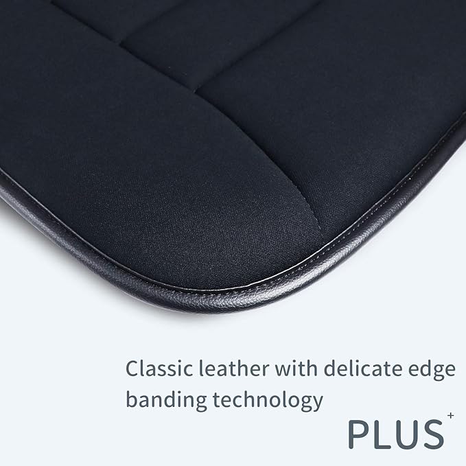 Car Seat Cushion Pad for Driving, Chair Cushion for Office/Truck with Memory Foam, Seat Cushion Comfortable and Durable Black 2" Thick