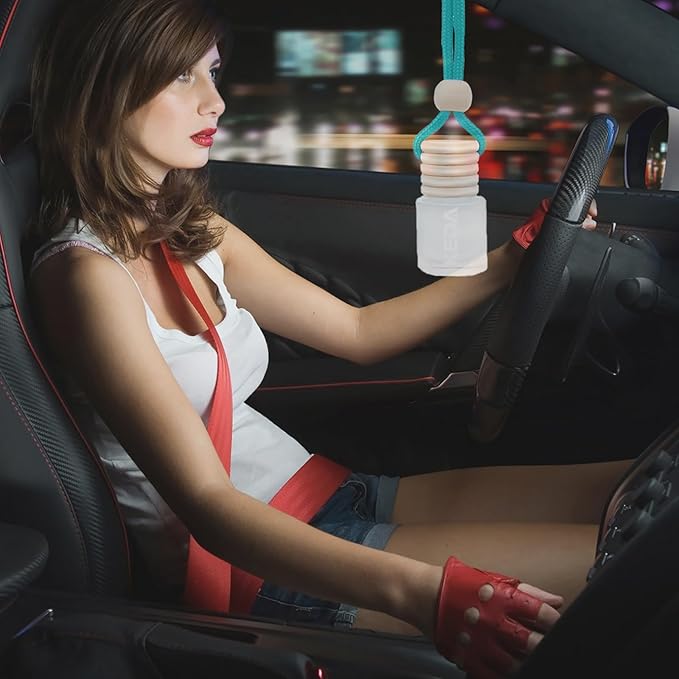 Car Air Freshener 4ml Car Scents | 6pcs 45-Days Keep Fragrance | Automotive Hanging Diffuser Bottles | Remove Auto Odor Long-Lasting Fresh Air for Home Deodorize (Ice 6pcs)