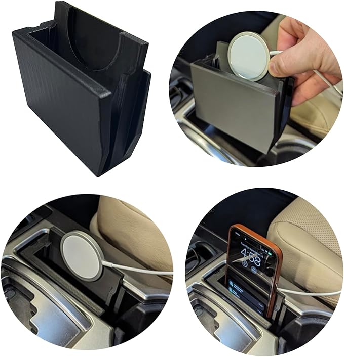 TEYOUYI Holder Wireless Charger for 5th Gen Toyota 4Runner Compatible with iPhone,Center Console Inserts Fits for Toyota 4runner Accessory for 5th Gen Toyota 4Runner Black
