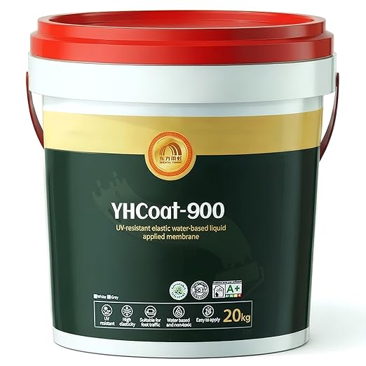 5 Gallon Gray Waterproof Elastomeric Roof Coating Sealant, Flexible Solar Reflective Liquid Waterproofing Adhesive for Flat, Metal, Slope Roofs Repair 20KG