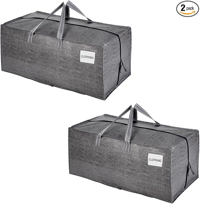 VENO 2 Pack Heavy Duty Moving Bags with Backpack Straps, Zippers & Handles, Extra Large Packing Bags for College Dorm Essentials, Moving Supplies Alternative to Cardboard Moving Boxes