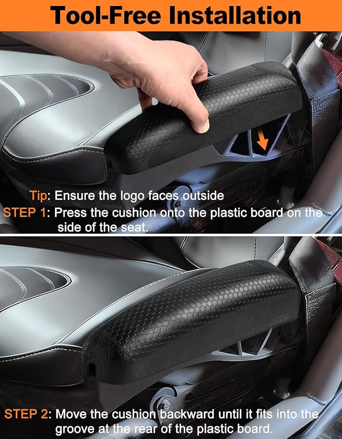 Seat Side Pad Assembly Compatible with 2017-2025 Can-Am Maverick X3 MAX and Maverick R, Seat Side Cushion for UTV Accessories, PU Foam Thigh Protection Comfort Pad(1 Pair)