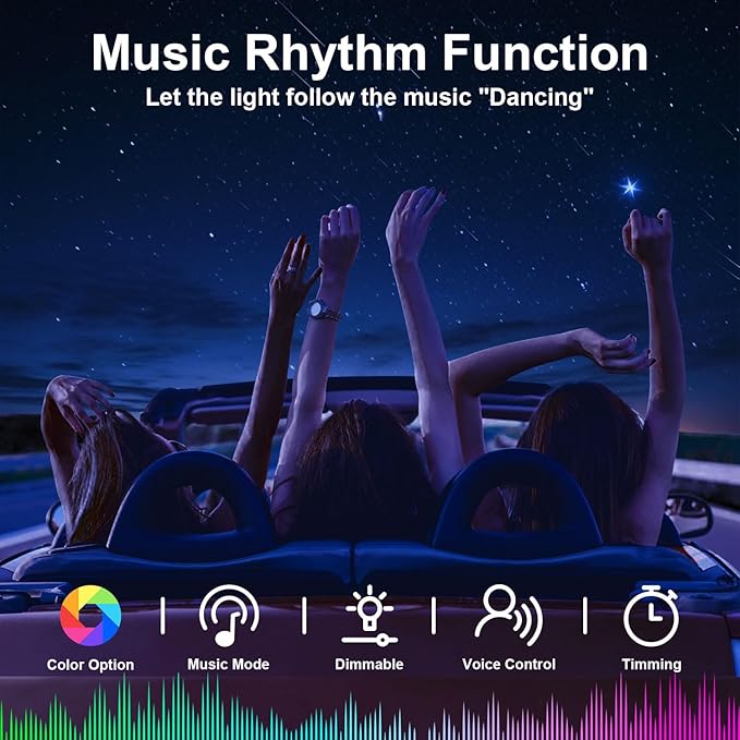 Interior Car LED Lights with Wireless APP/RF Remote Control, RGB 6 in 1 Ambient Lighting Kit with 315 Inches Fiber Optic,16 Million Color Neon Strip Inside Sync to Music,Car Decorations Accessories