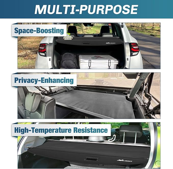 Nilight Trunk Cargo Cover for Kia Sportage Accessories 2017 2018 2019 2020 2021 2022, Retractable Security Shade Rear Cargo Cover, with Trunk Storage Net, 1-Pack