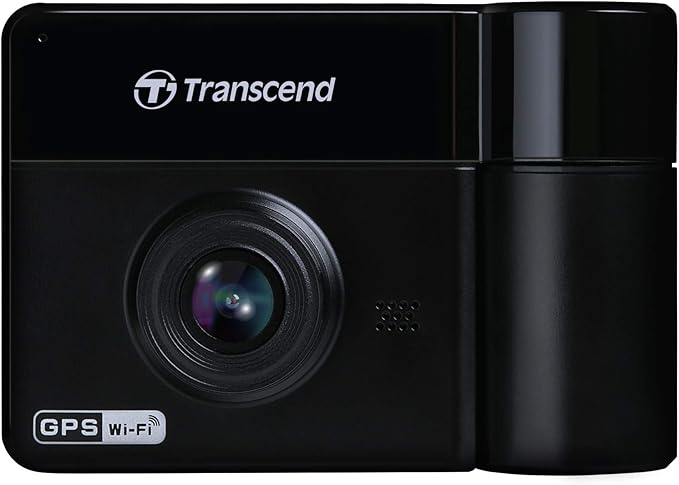 Transcend 64GB, Dual 2K+1080P Dash Cam Front and Rear Inside, 140 Wide-Angle, 2.4 Display, Built-in WiFi GPS,G-Sensor, Night Vision, Loop Recording, Parking Mode, ADAS, for Cars Taxi - TS-DP550B-64G