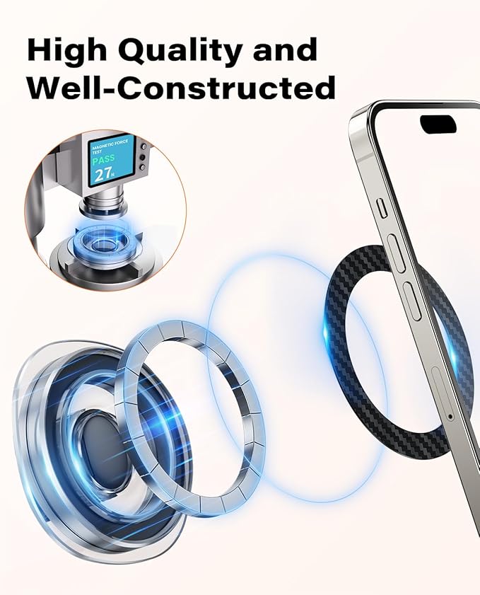 OQTIQ Phone Cup Holder for Car Mount Compatible with MagSafe, Quick Extension Long Arm and 360° Rotation, Fits 3"-4" Cup Holders - Stable & Secure for iPhone 12-17 Series, Not Charger