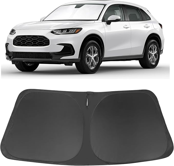 Windshield Sun Shade Custom Fit for 2023 2024 2025 2026 Honda HR-V HRV Accessories Foldable Sunshade Sun Blocker Protect Car from Sun Rays & Heat Damage Keep Car Cooler