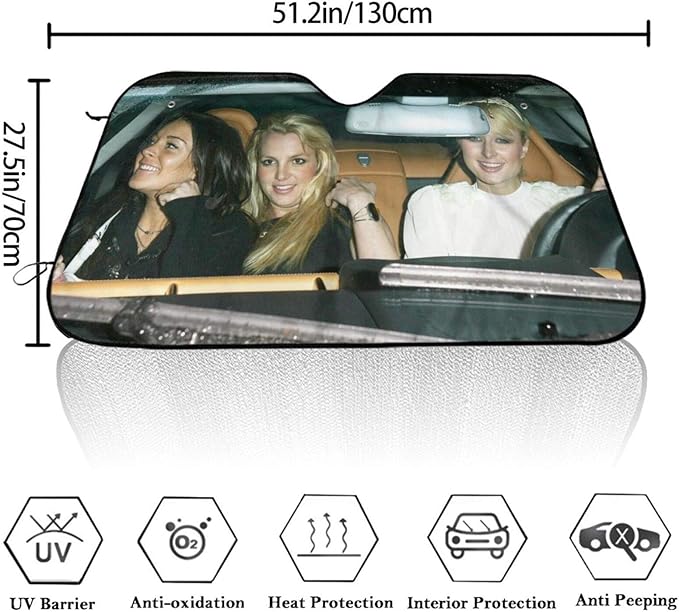 Foldable Car Windshield Sun Shades Universal Fit 51.2" X 27.5"Keep Your Vehicle Cool, Uv Sun and Heat Reflector Car Truck SUV