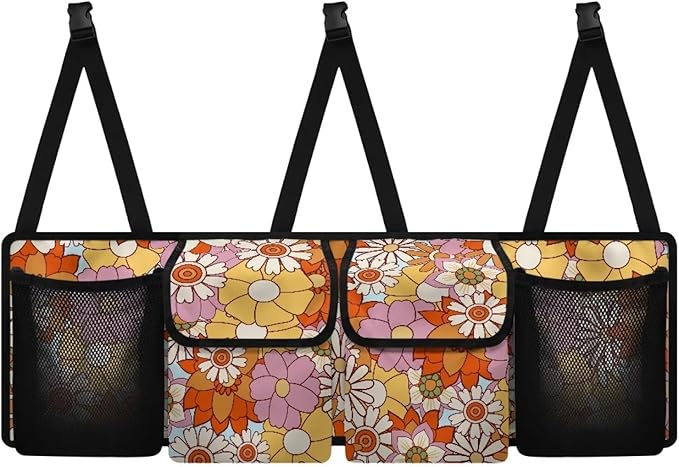 Floral Flowers Car Trunk Organizer Auto Hanging Seat Back Storage Hanging Backseat Car Organizer,Car Accessories