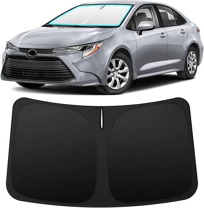 INSAUTO Custom Fit Windshield Sun Shade Accessories for Toyota Corolla 2020-2026 (Corolla Cross Not Fit), Foldable Front Window Sunshade, UV & Heat Reflector, Keeps Interior Cool, Includes Storage Bag