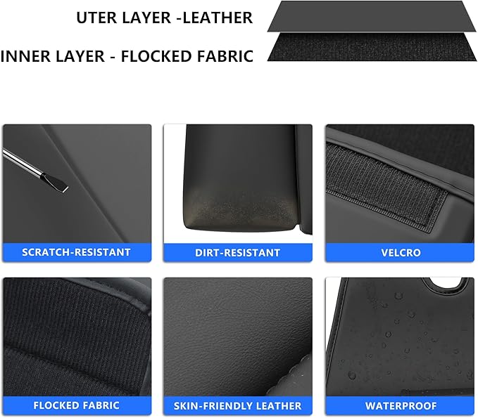 Upgrade Seat Back Organizer for Car – PU Leather Multi-Pocket Hanging Storage Bag with Bottle Holder & Travel Tidy Pouch Pocket Kids, Tissue Holder Large-Capacity Backseat Organizer , Black 1PC