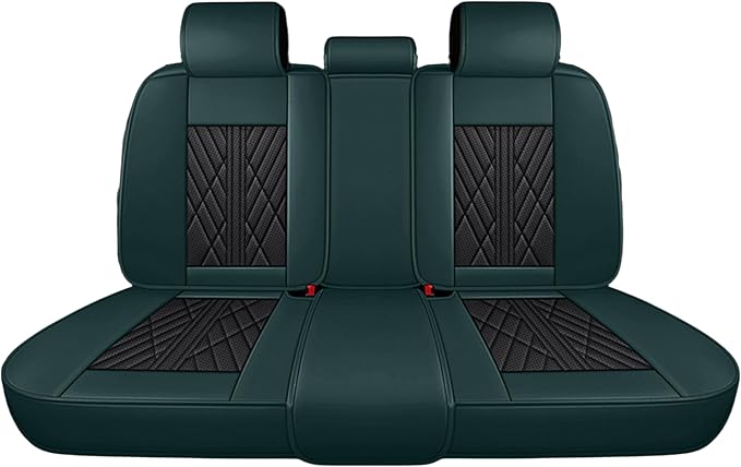 Premium Nappa Leatherette Car Seat Cover Set Custom Fit for Honda CR-V CRV 2000-2023 2024 2025 2026 Water-Proof Breathable Faux Leather Seat Cushion Protectors (Full Set 5 Seats,Black Green)