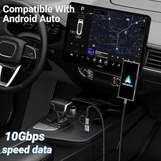 6.6FT USB c Cable for CarPlay [20Gbps 2Pack],2-in-1 USB 3.1 Gen 2 Cable Fast Charge & Data Transfer, Compatible with iPhone 16 15 Pro Max, Samsung Series, SSD