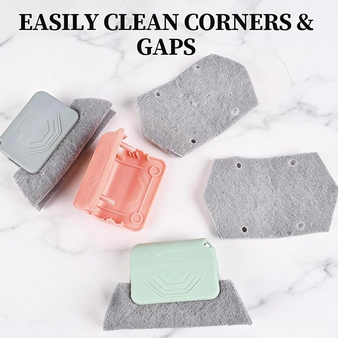 Magic Window Track Cleaner,Upgraded Handheld Window Groove Cleaning Brush Tools Set,Cleaning Brush Set for Window lides Gaps,Tile Grout Lines, Shutter Slats,Car AC Vents & Narrow Gaps(Mix 3PCS)