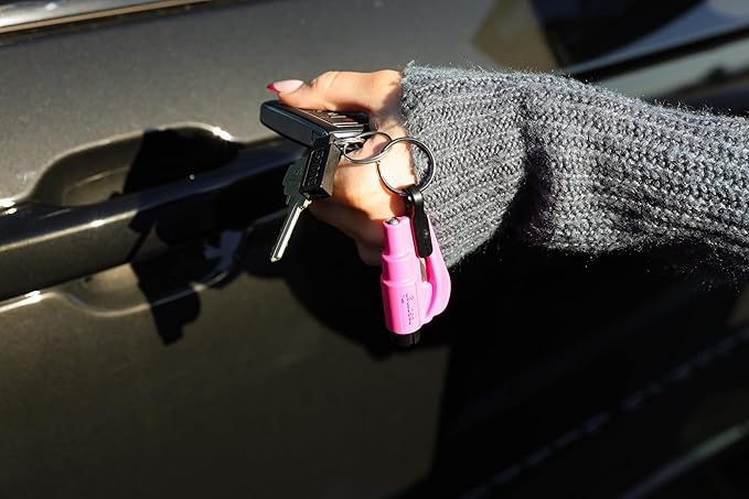 resqme The Original Compact Emergency Keychain Car Escape Tool, Seatbelt Cutter and Window Breaker, Made in USA, Pack of 2