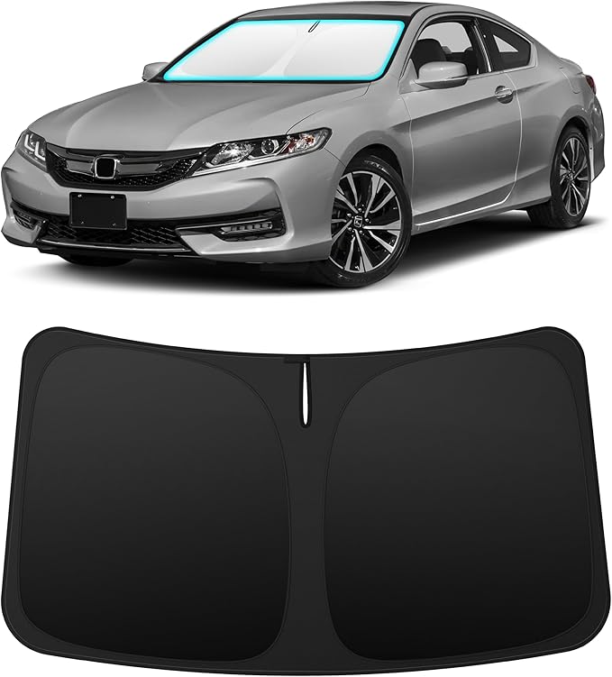 INSAUTO Custom Fit Windshield Sun Shade Accessories for Honda Accord 2013-2017, Foldable Front Window Sunshade, UV & Heat Reflector, Keeps Interior Cool, Includes Storage Bag