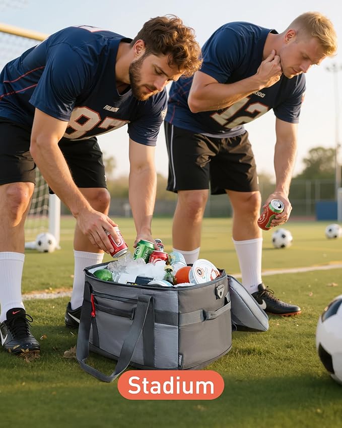 TOURIT Soft Sided Cooler Bag Insulated 48/60 Cans, Large Collapsible & Leakproof Ice Chest for Picnic, Beach, Camping, Travel