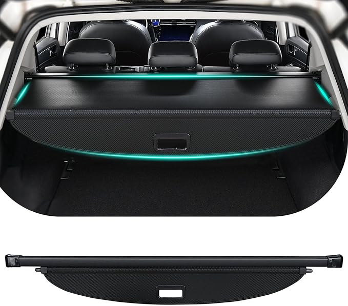 Tecoom Cargo Cover fit for Chevy Equinox Accessories 2018-2025, Retractable Rear Trunk Cover Luggage Security Shade, Anti-Peeping Privacy Screen Protector, Carbon Fiber Texture