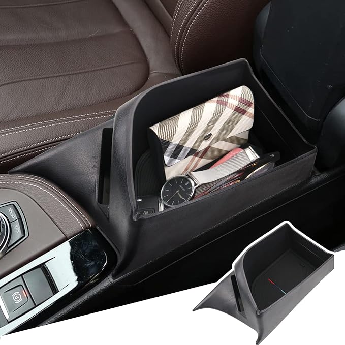 BIBIBO for BMW X1 F48 Accessories,Center Console Organizer Tray Fit for 2016-2022 BMW X1 F48 /2019-2023 X2 F39 Insert Armrest Storage Box Accessories,ABS Material, Accessories for BMW x1