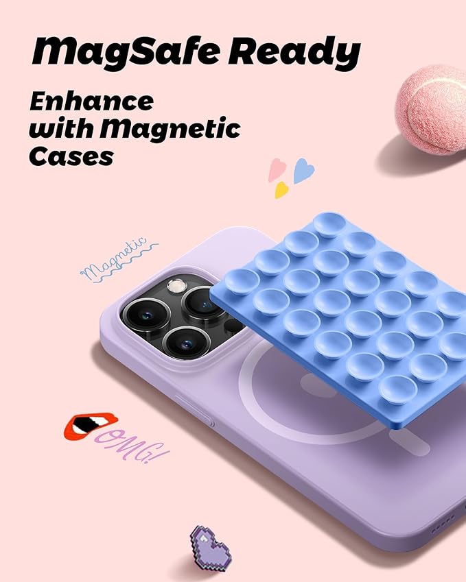 amBand Airplane Travel Essential Accessories Phone Holder for Women Men, Magnetic Suction Cup Phone Mount for Flying Plane Seat Back Screen, Long Flight Must Have Hands-Free for Selfie/Video, Sky Blue