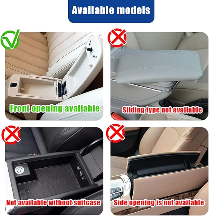 Ziciner Leather Car Center Console Armrest Pad, PU Waterproof Auto Seat Box Cover Protector, Hand Rest Cushion Protection Pad, Vehicles Interior Accessories Universal for Car,SUV (Carbon Fiber)