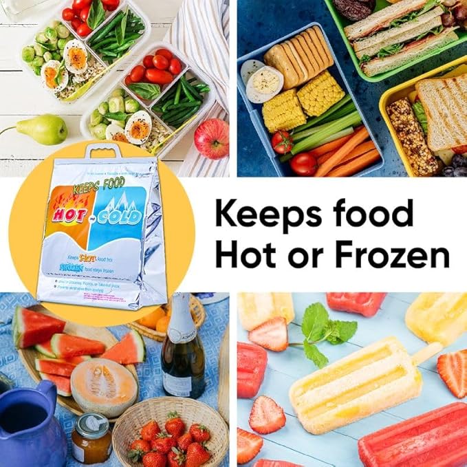 Superio Hot and Cold Insulated Bags for Food Delivery, Grocery Shopping Bags, Food Storage for Hot and Frozen Food for Travel, Disposable Cooler Bag, Reinforced Thermal Lunch Bag (10, 20" x 19")