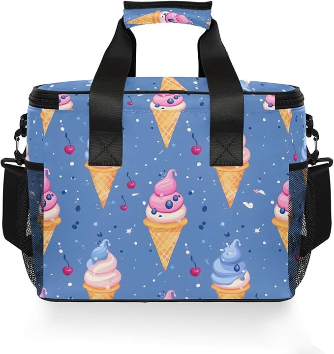 Cooler Bag Insulated Picnic Bag Large Lunch Box Reusable Tote Bag Soft Sided Portable Beach Cooler Grocery Camping