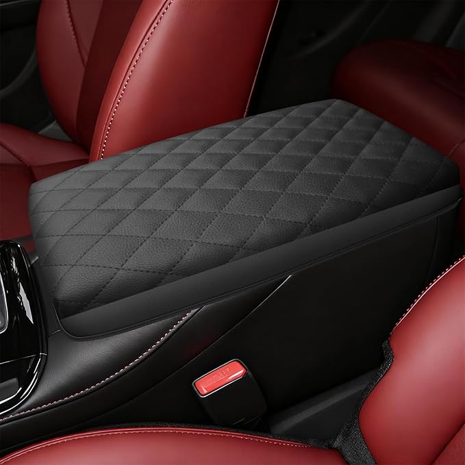 AOMSAZTO Console Pad for 2020-2024 Mazda CX-30 Armrest Pad for CX-30 Leather Black