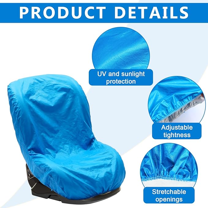 BBTO 2 Pcs Car Seat Sun Shade Covers Baby Car Seat Coolers Protector Reflective Carseat Sunshade Infant Shield Heat UV Sunlight Keep Baby Toddler Child Cool Travel Safety(Classic,Blue)