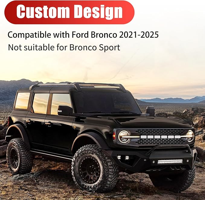 Center Console Shifter Organizer Tray Compatible with Ford Bronco 2/4 Door 2025 2024 2023 2022 2021, Gear Side Storage Box Interior Accessories