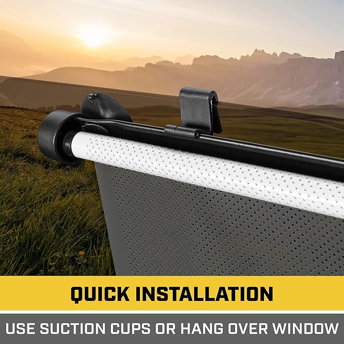 CAT® Window Shades Car Accessories - Car Shades for Back Windows Baby Visor - Retractable Window Blinds for SUV, Truck, & Car Sun Shade Window Screen - Car Window Shade for Baby - 14in x 19in