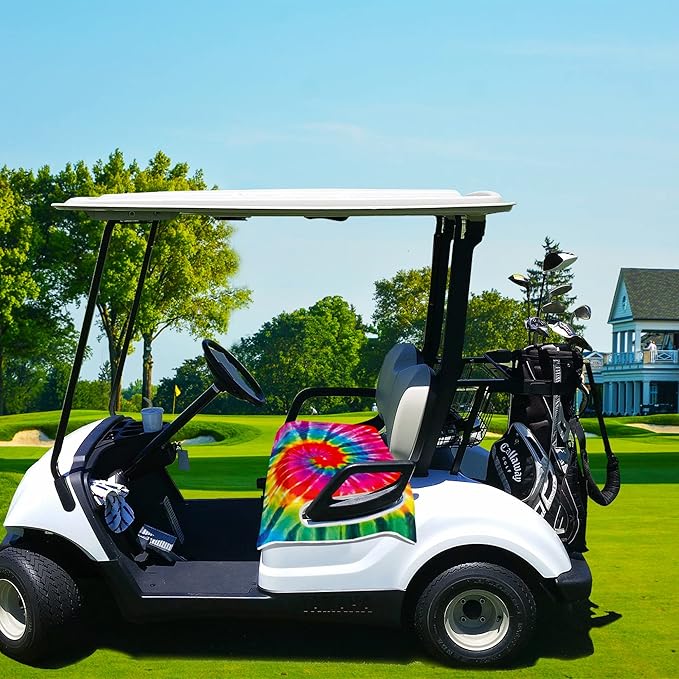 ENYORSE Golf Cart Seat Covers - Ethnic Style Golf Cart Towel Blanket for 2/4 Seater, Soft & Breathable Microfiber, Keeps Seats Cool & Comfortable, 51”x31”, Fits EZGO/Yamaha/Club Car