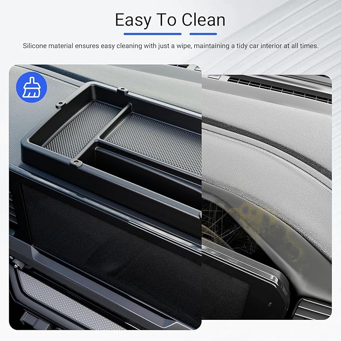 Dashboard Storage Organizer with Phone Mount Compatible with 22-26 Chevy Silverado GMC Sierra 1500 24-26 2500HD 3500HD Dash Storage Tray Replacement for 2022-2026 Chevy Silverado Accessories